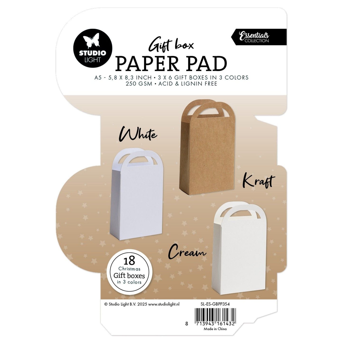 Luz de estudio • caja de regalo esencial almohadilla de papel bolsa de regalo
