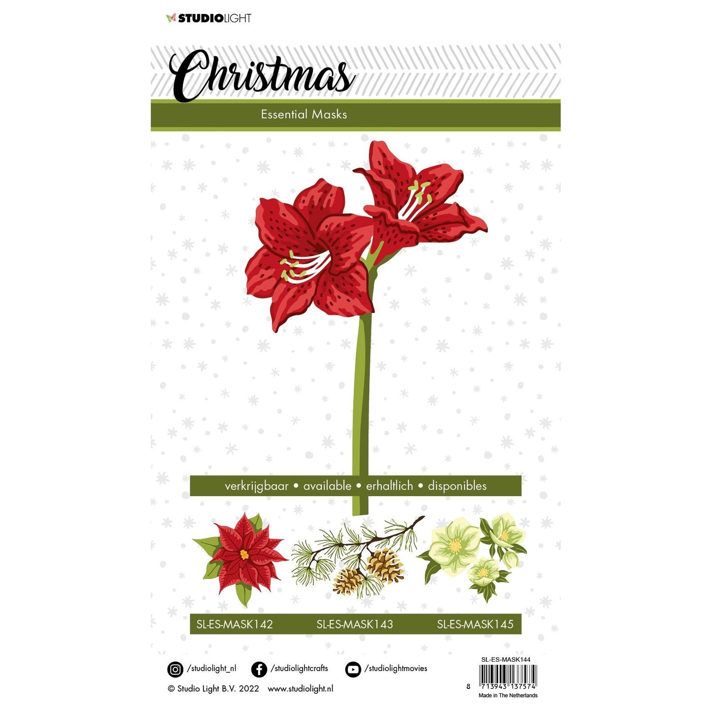 Luce da studio • stencil maschera essenziale amaryllis