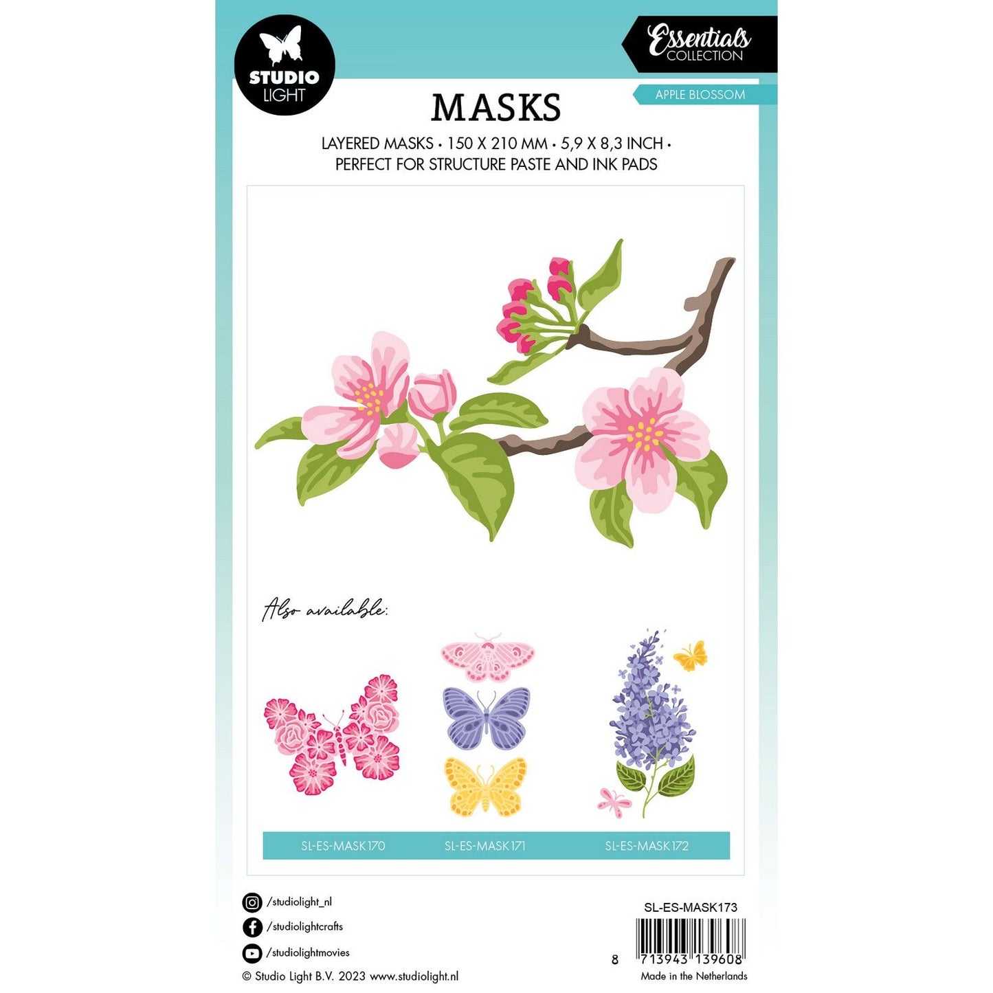 Luce da studio • stencil maschera essenziale fiori primaverili
