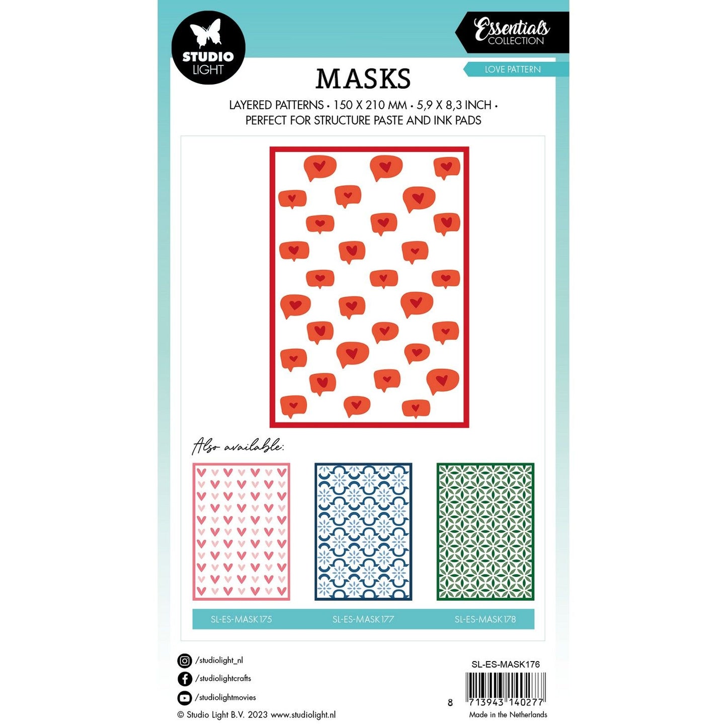 Luce da studio • stencil maschera essenziale amore