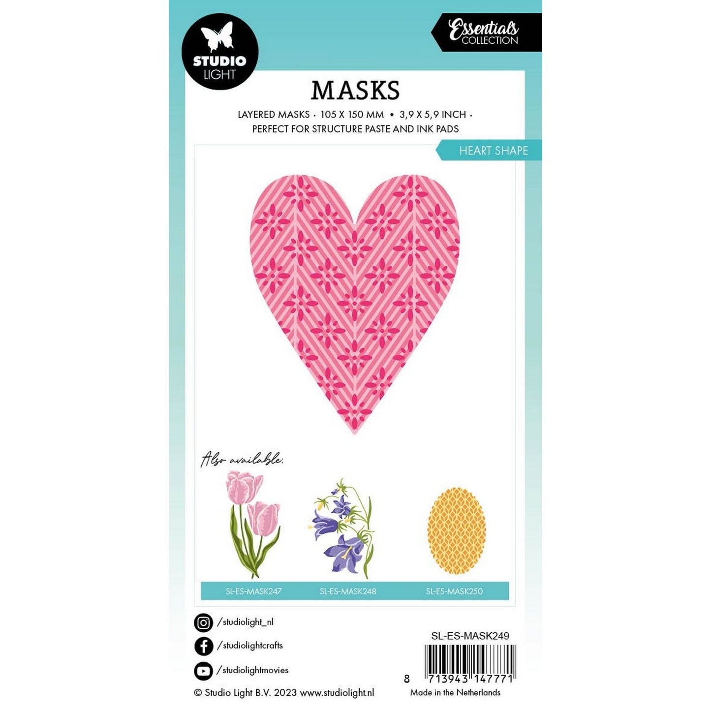 Luce da studio • maschere essenziali a forma di cuore