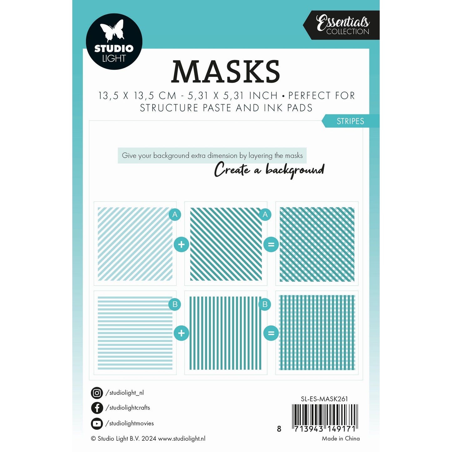 Studio light • strisce di stencil per maschere essenziali