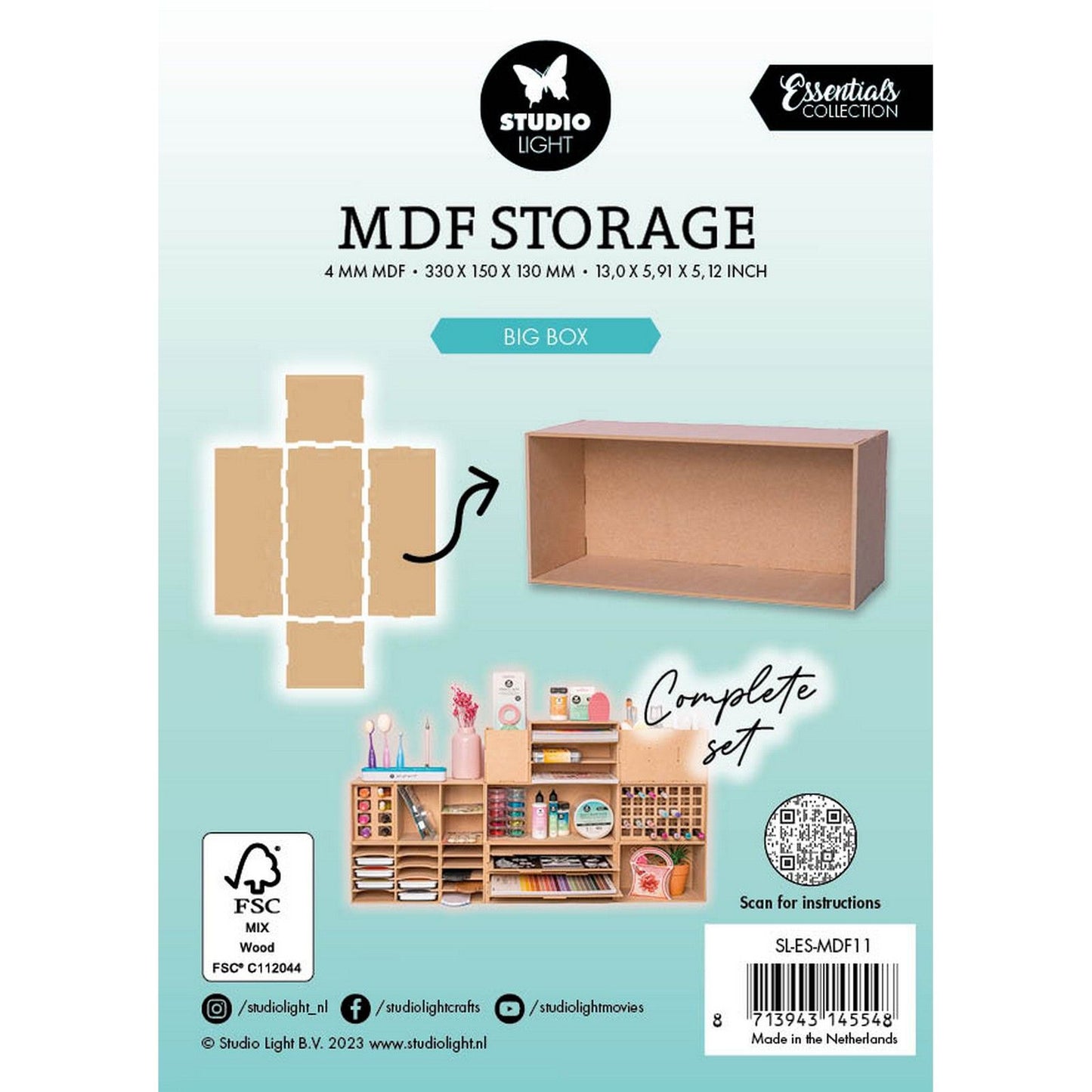 Luz de estudio • caja grande de almacenamiento de mdf Essentials