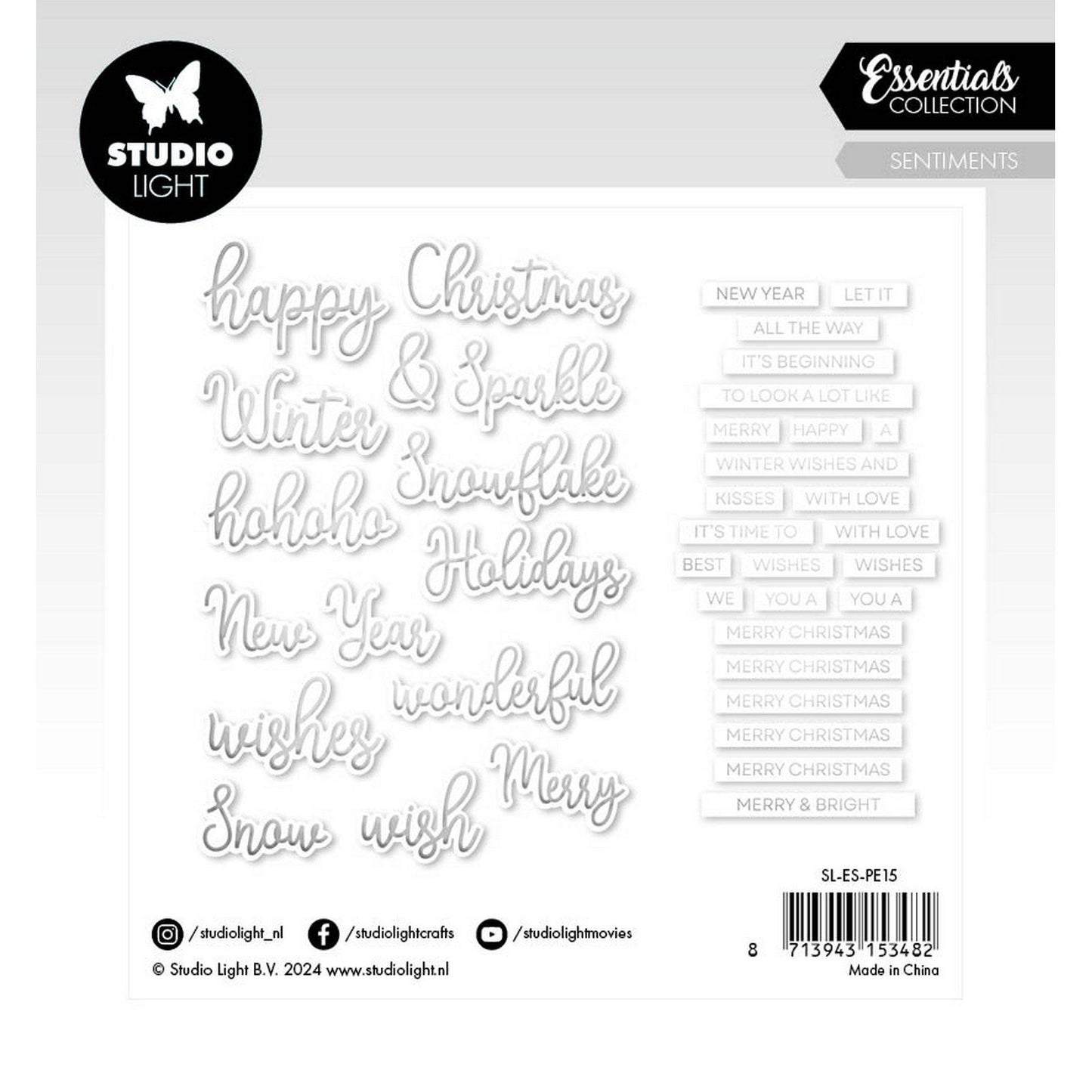 Luz de estudio • elementos esenciales de papel sentimientos plateados