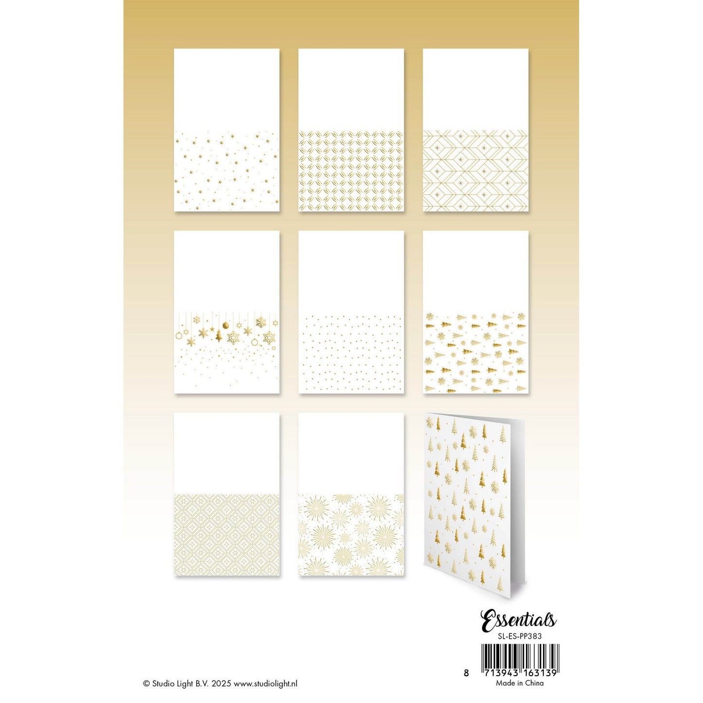 Luz de estudio • Essentials Tarjetas laminadas Patrones dorados