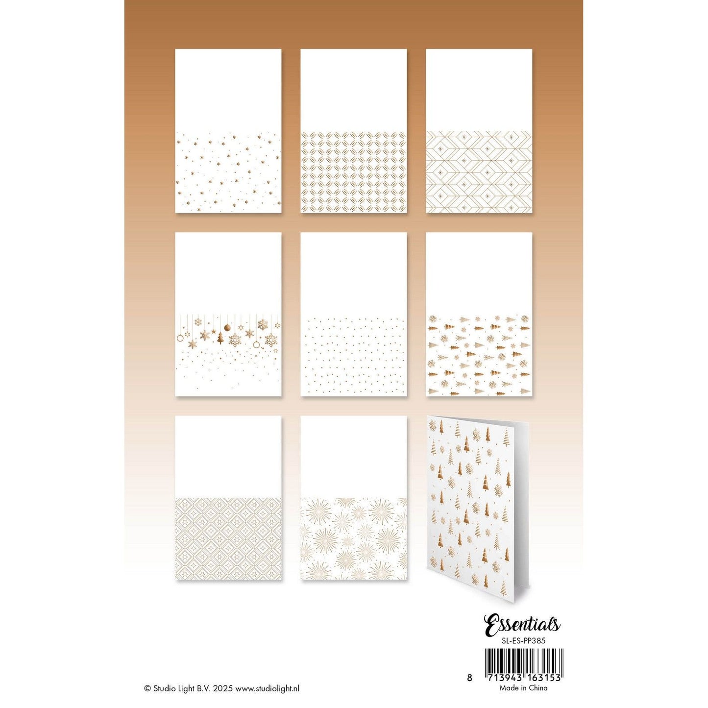 Luz de estudio • Essentials Tarjetas laminadas Patrones de bronce