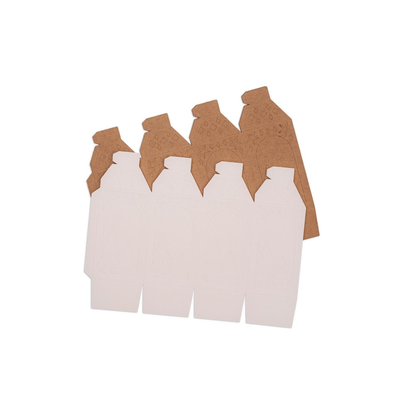 Luz de estudio • elementos esenciales linternas de papel troqueladas árboles de invierno