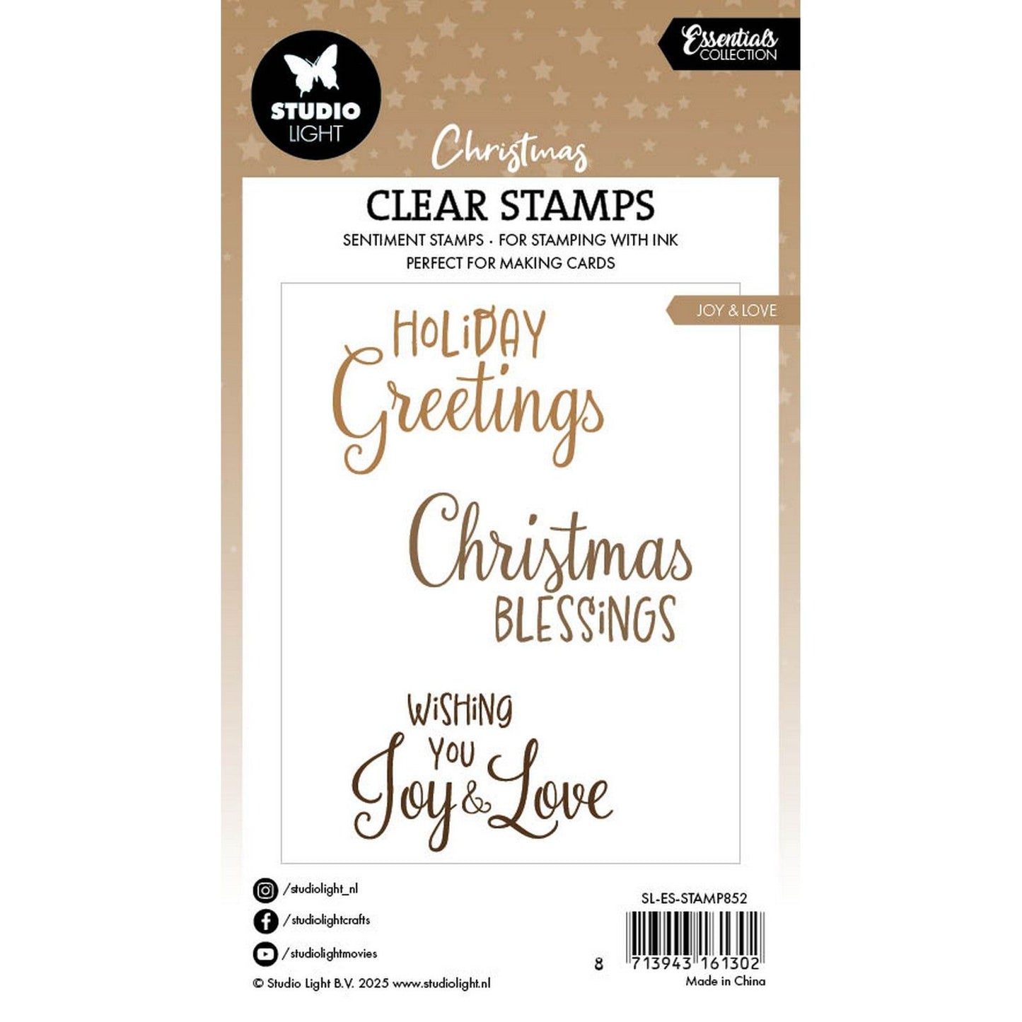 Luz de estudio • Essentials Clear Stamp Joy Love