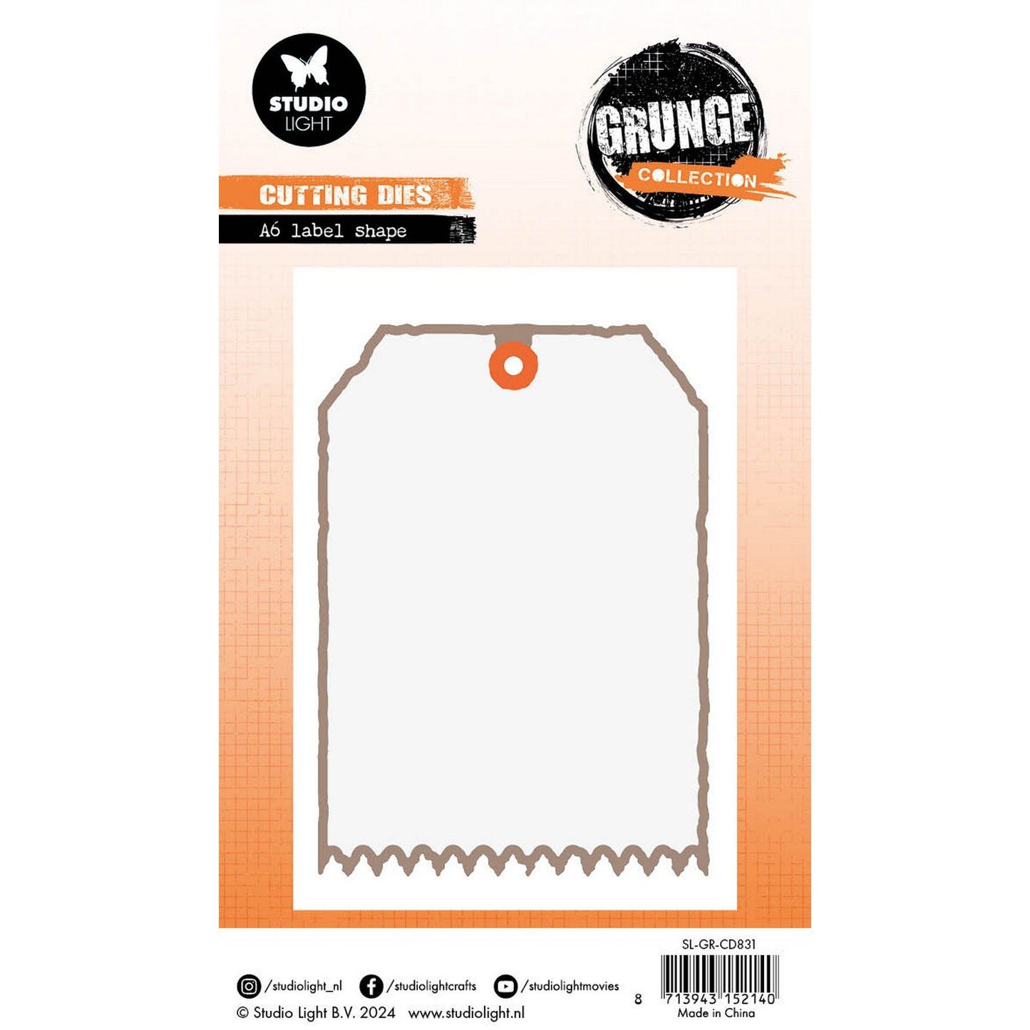 Studio light • Collezione grunge fustellatura a forma di etichetta a6