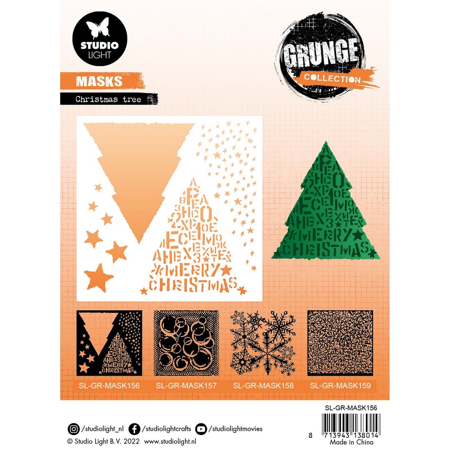 Studio luce • maschera collezione grunge albero di Natale