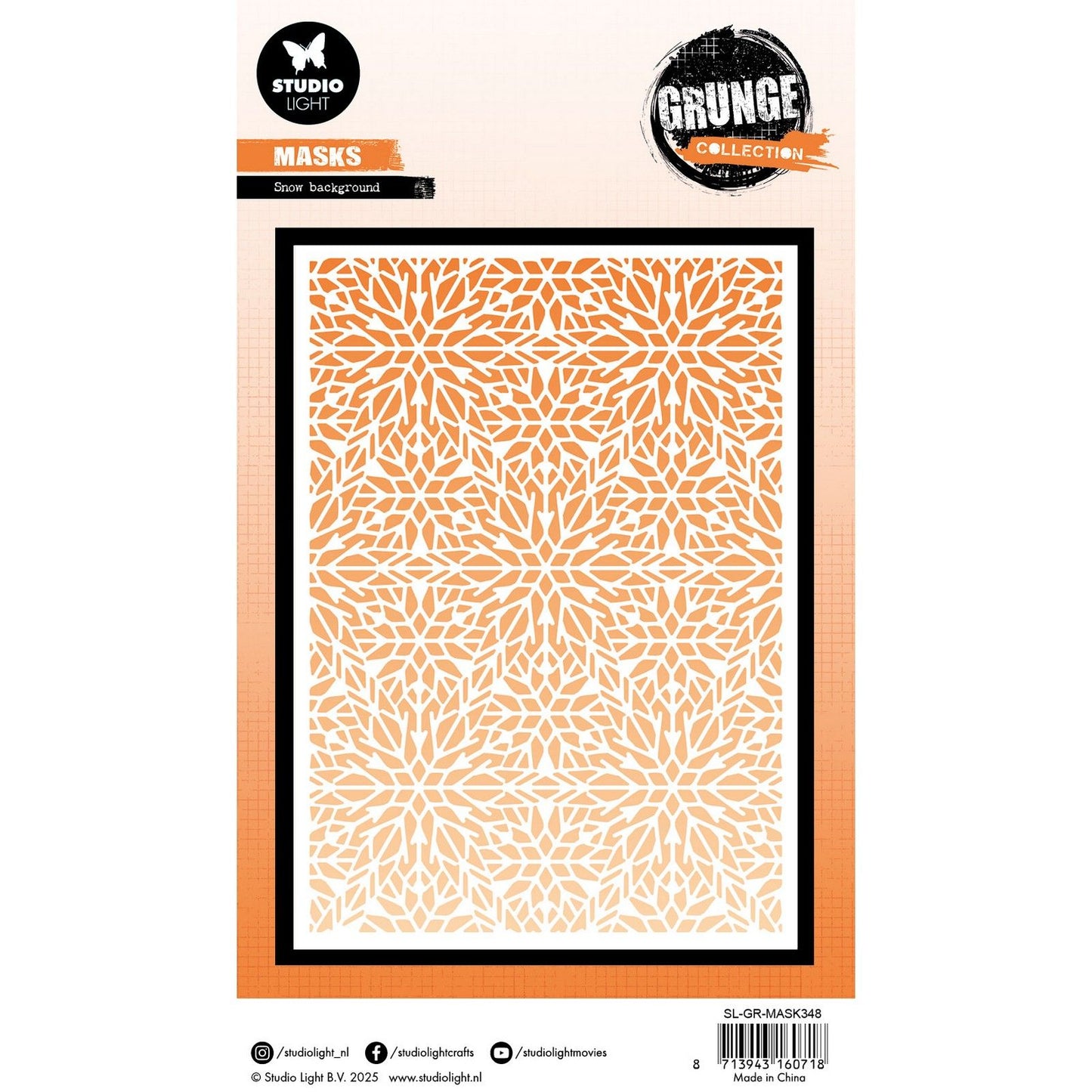Studio luce • raccolta grunge maschera stencil neve sfondo