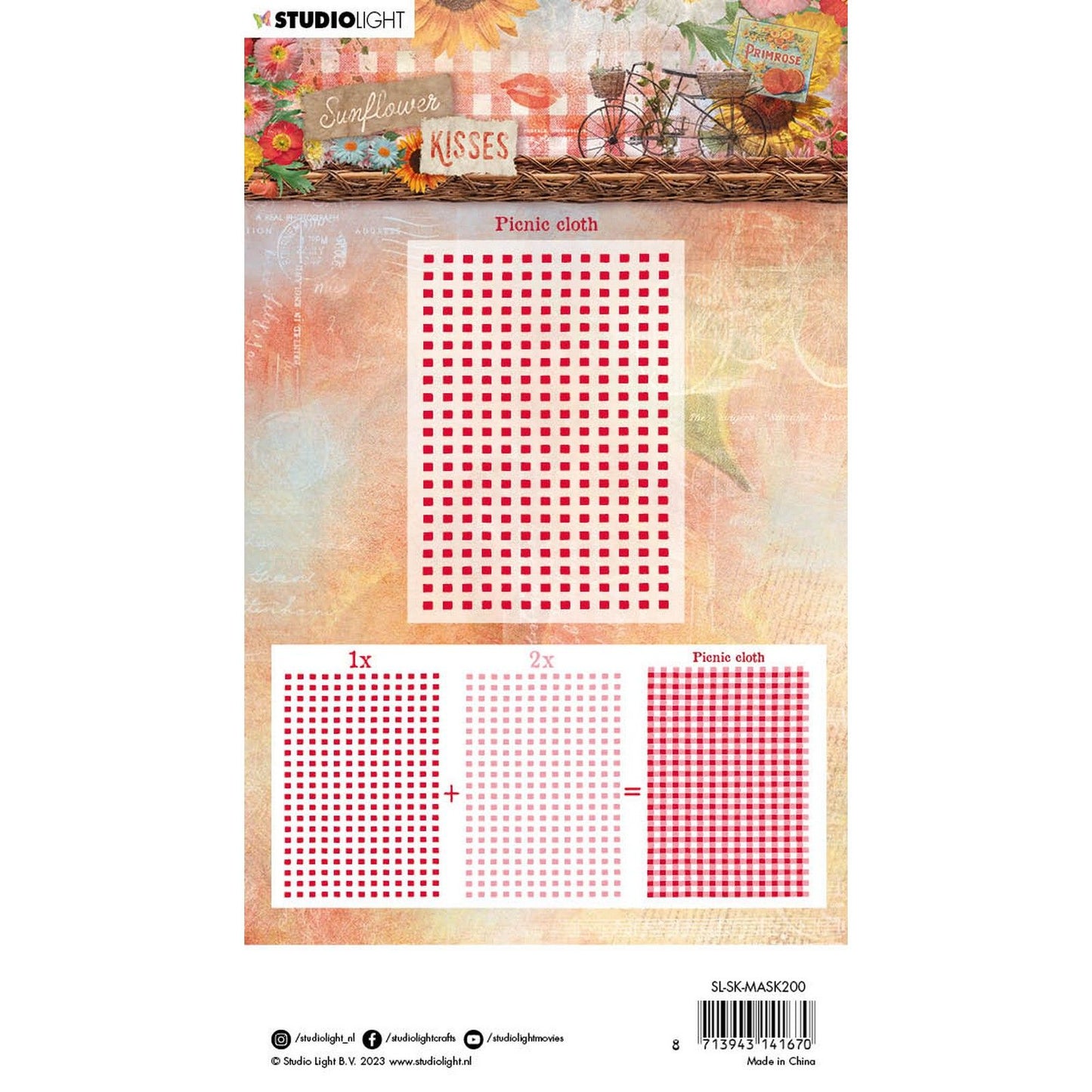 Luce da studio • Maschera da picnic con baci di girasole