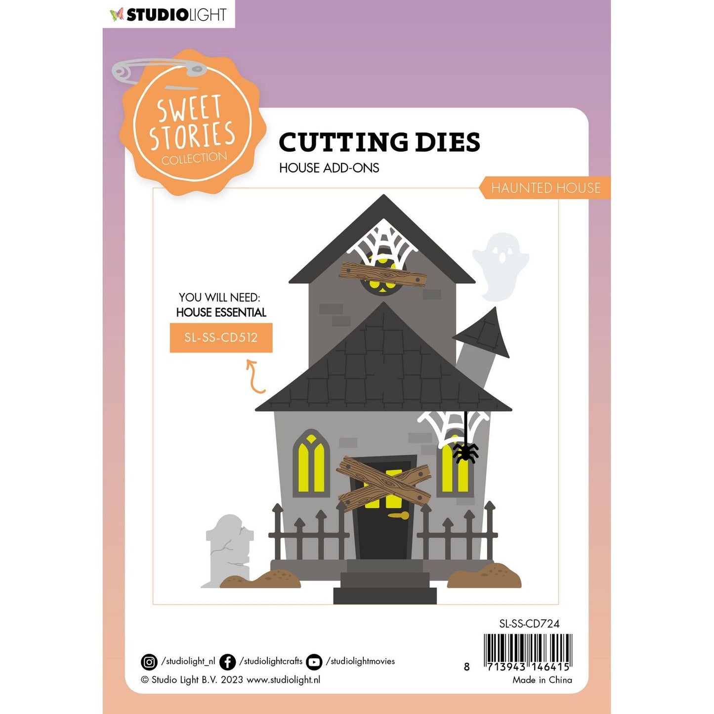 Luce da studio • modello di taglio di storie dolci casa stregata