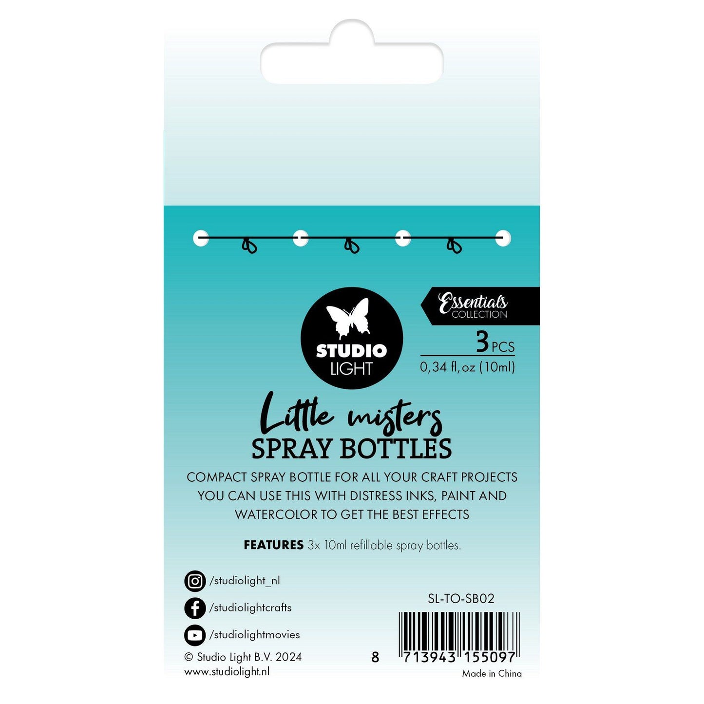 Luce da studio • penna spray essenziale mini mister 3 pz