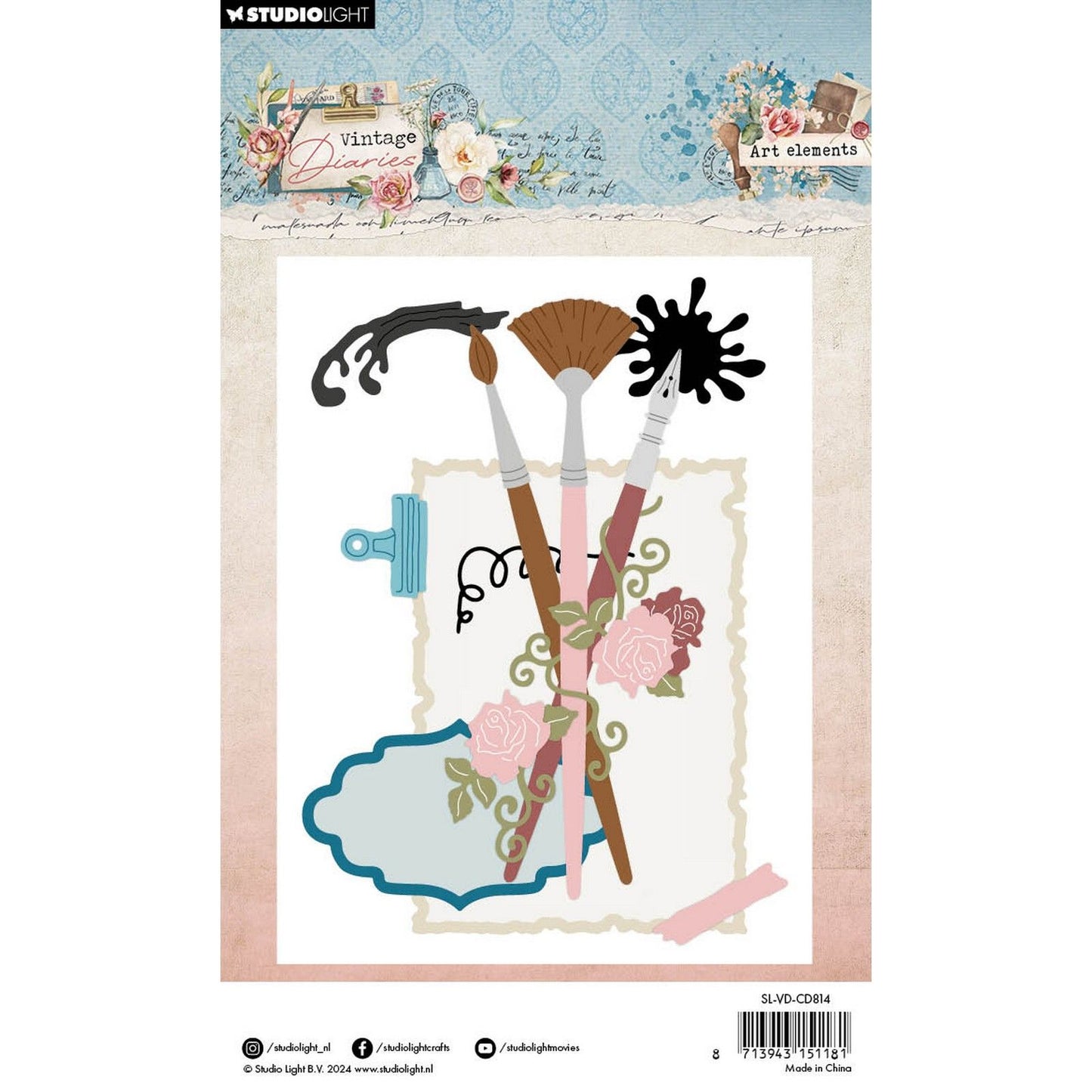 Studio luce • diari vintage fustelle elementi artistici