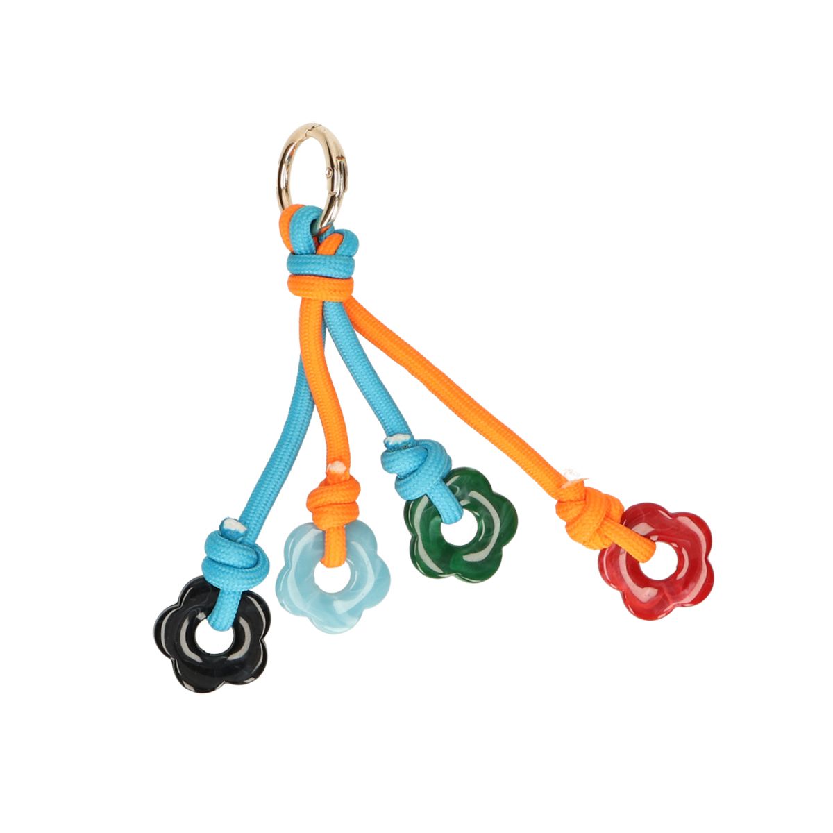 Charm para bolso Jvdl azul naranja con flor