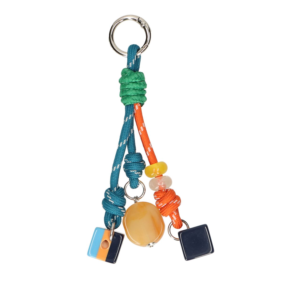 Ciondolo da borsa Jvdl arancio blu con blocchi colorati