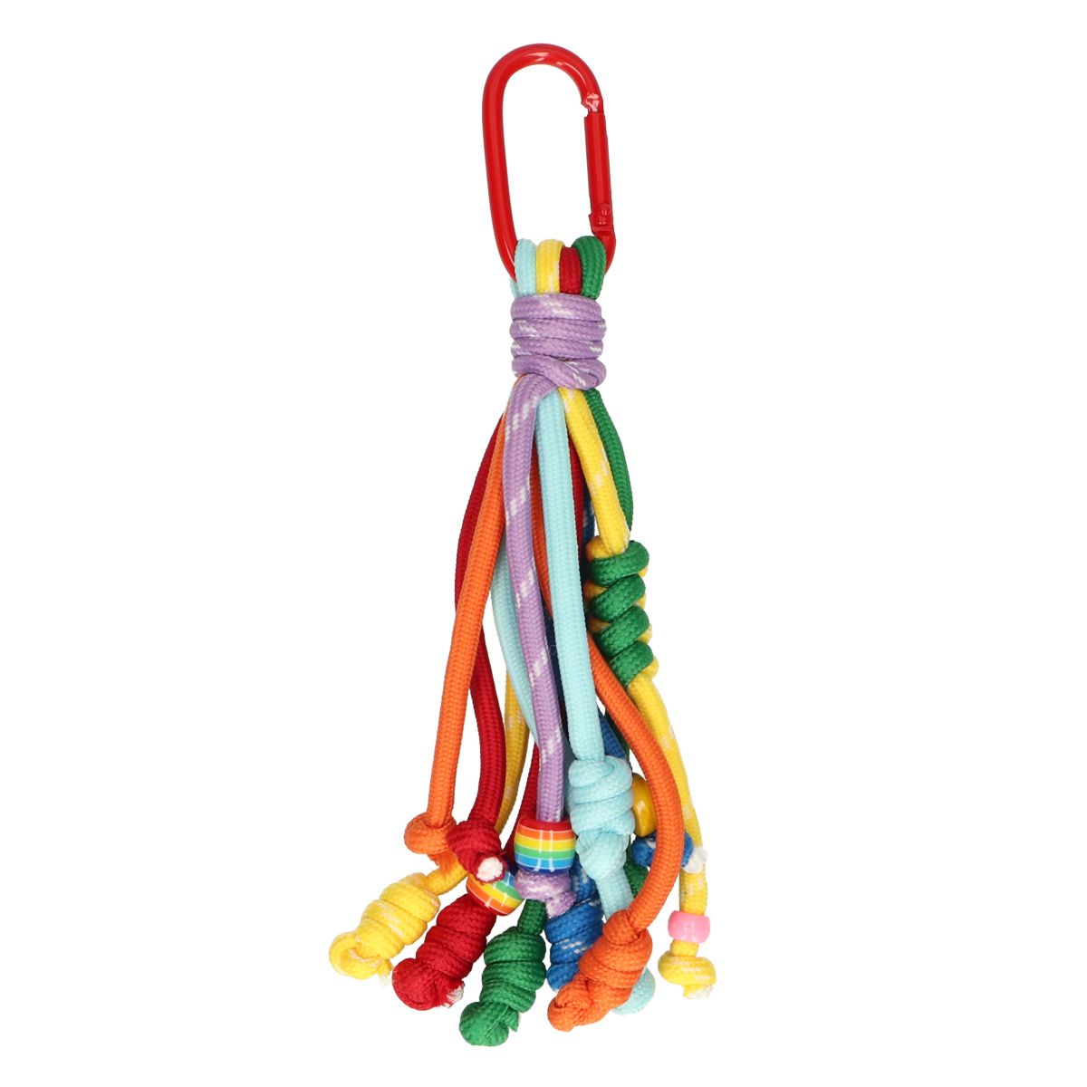Ciondolo da borsa Jvdl rosso con i colori dell'arcobaleno