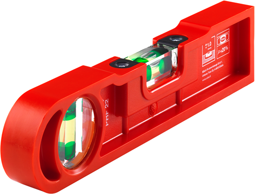 Sola kunststof waterpas phf22 22cm 2 libellen 1,00mm m rood - 01412101