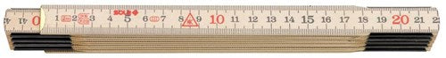 Sola righello pieghevole pieghevole legno 2mt 10 membri h2 10, naturale, eg-classe 3 h2 10 sb (h59-2-10) - 53010201 - 53010201