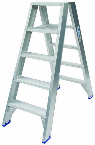 Solida scala professionale doppia 2x5 gradini solid - dt05