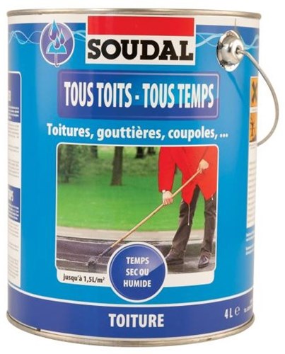 Soudal cualquier techo - cualquier clima | negro | 4 litros - 101524