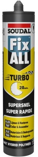 Soudal fix - all turbo | lijmkit | grijs | 290 ml - 124805