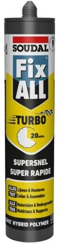 Solución Soudal - todo turbo | sellador adhesivo | negro | 290ml - 124806