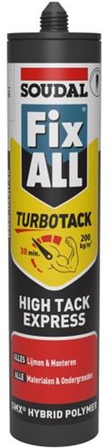 Soudal fix - all turbo | lijmkit | wit | 290 ml - 153987