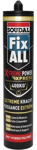 Reparación de Soudal: toda la potencia x-treme x-press | adhesivo de montaje | negro | 280ml - 155119