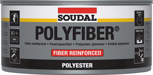 Polifibra soudal | masilla de poliéster | 1,5 kg | gris | 30105 - 103434