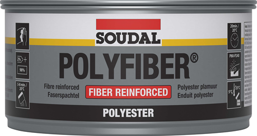 Polifibra soudal | masilla de poliéster | 250 gramos | gris | 30101 - 103431