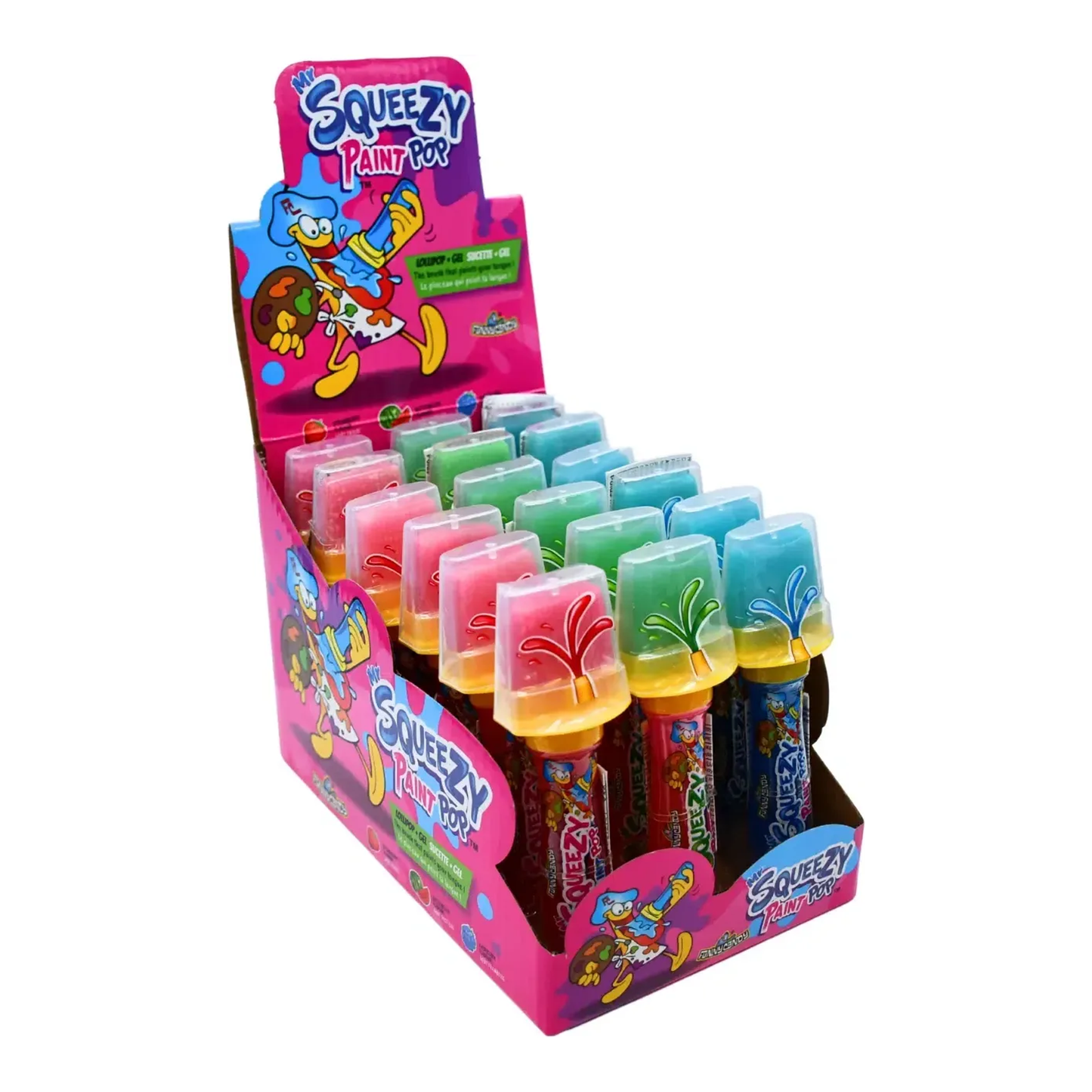 Muñeco divertido pintor de caramelos exprimibles (18 piezas)