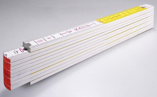 Metro plegable Abi stla, 717 blanco amarillo madera 2m - 01328