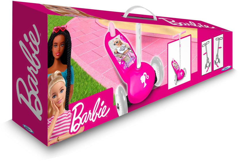 Niños de 3 ruedas Paso Barbie Girls Foot Brake Rosa