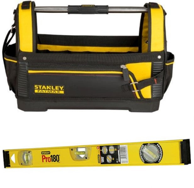 Valigie Stanley fatmax® borsa porta attrezzi aperta | 1-93-951 + livella stanley i-beam 60 cm 1-42-920 - 1-93-951sb