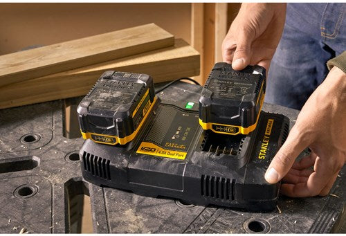 Cargador de doble puerto Stanley fatmax sfmcb24 v20 4a - sfmcb24-qw