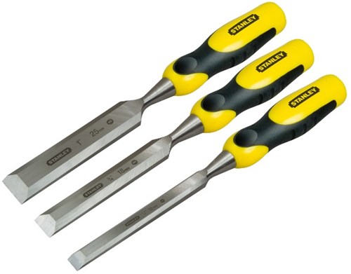 Set scalpelli Stanley per utensili manuali Dynagrip 3 pz. (12,18,25 mm) - 2-16-883