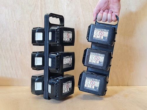 Placa de batería Stealthmounts para Makita LXT con mango | negro - bd-mk18-h-1