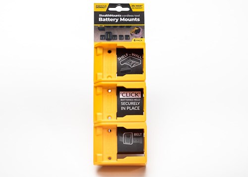 Portabatteria Stealthmounts bm-dw20-ylw-6 per dewalt xr flexvolt | giallo | Confezione da 6 - bm-dw20-ylw-6