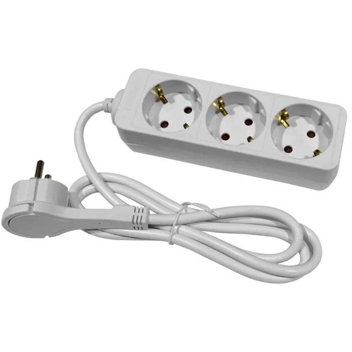 Entac tcd ra 3v 1,5m cable blanco acodado con enchufe plano blanco - 6872624