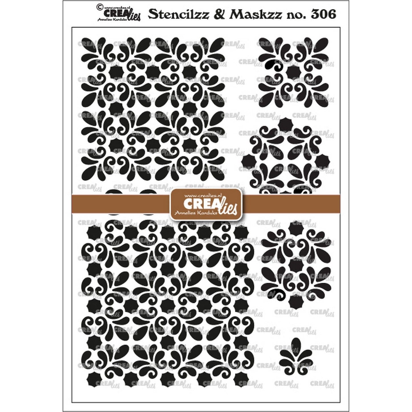 Crealies • stencilzz maskzz nr.306 disegno parziale ambra