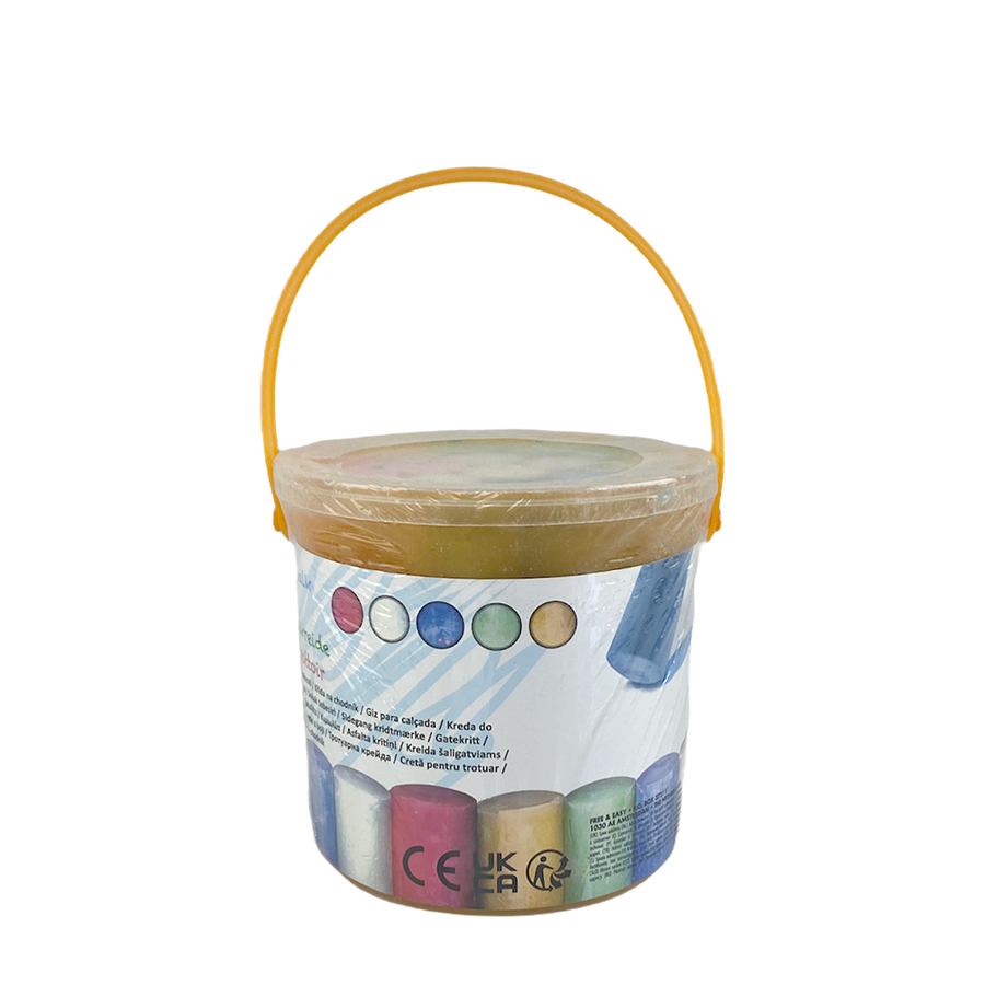 Secchiello per gesso da marciapiede arancione 15 pezzi