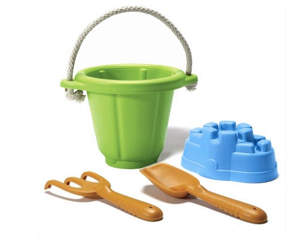 Green Toys Beach set con cubo, rastrillo y primicia