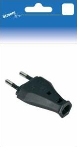 Enchufe de línea eléctrica de baja corriente negro 6640200
