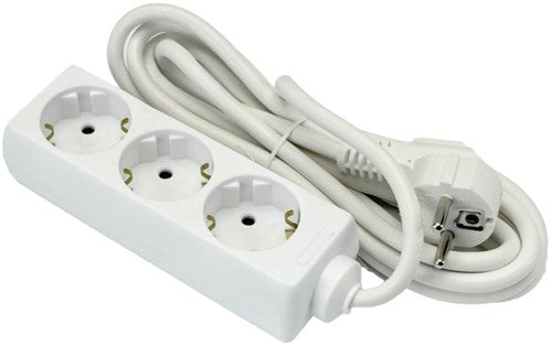 Stroomlijn tcd ra 3-voudig 1,5 meter snoer wit 6672200