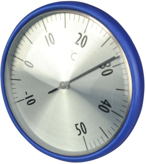 Termómetro divertido de verano boya de acero inoxidable azul