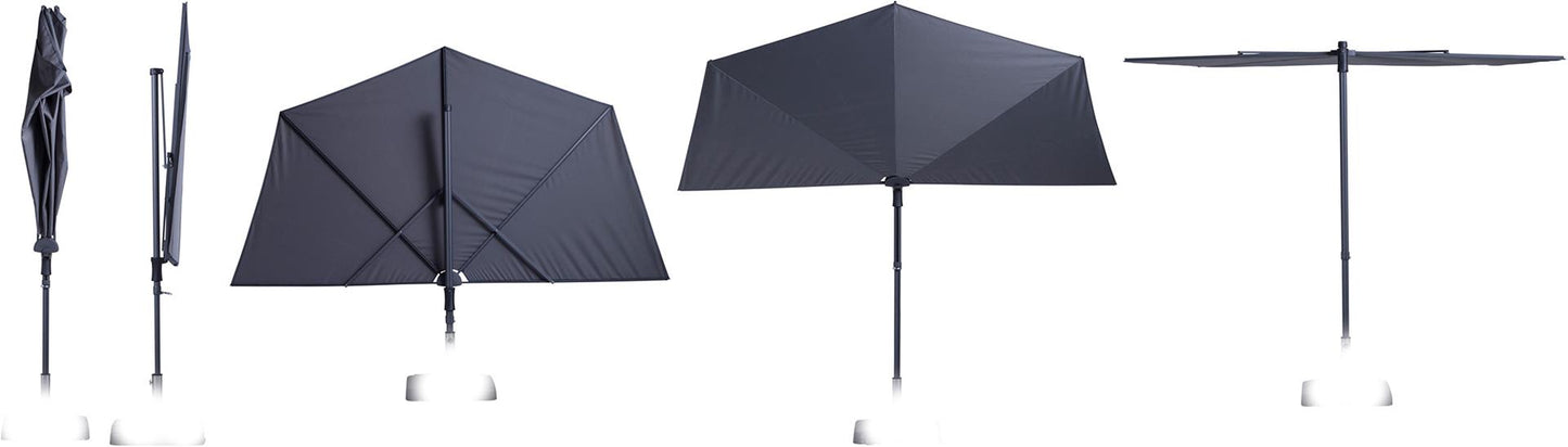 Ombrellone Madison mikros 200x300 cm grigio