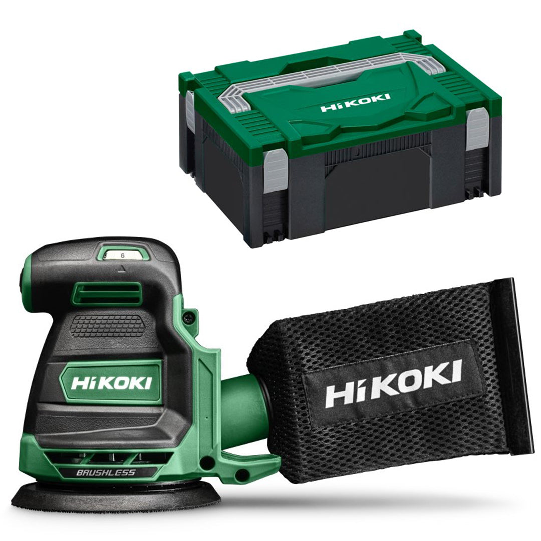 Lijadora excéntrica a batería Hikoki 125mm 18v desnuda