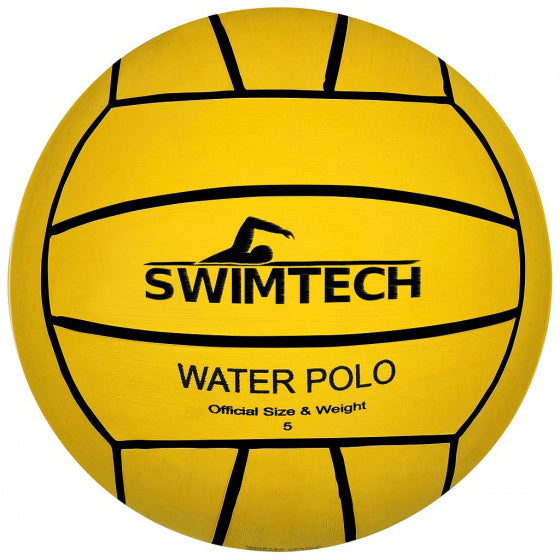 SwimTech Waterpolobal in gomma giallo dimensione 5